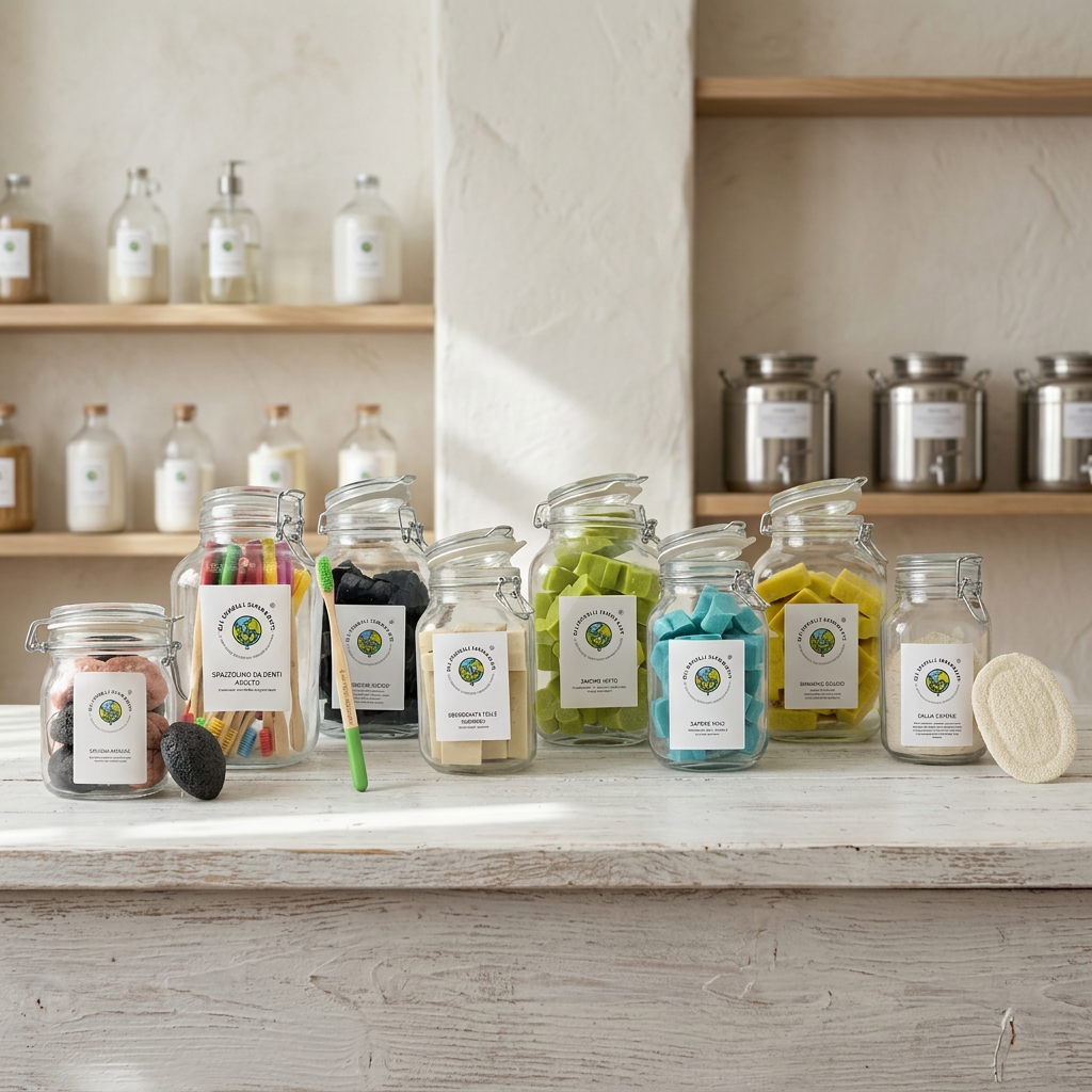 Gli Sfuselli zerowaste ambientati in un negozio di prodotti sfusi