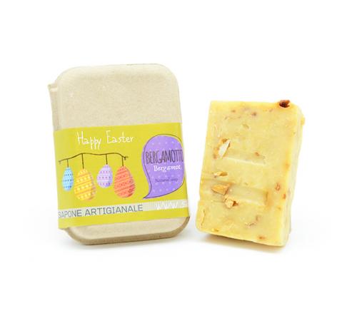 IDEA REGALO PASQUA SAPONE BERGAMOTTO IN CARTONE RICICLATO