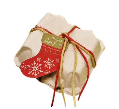 CONFEZIONE REGALO 4 BOMBE DA BAGNO A UOVO PER NATALE EPIFANIA