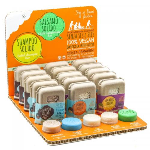 EXPO 5 - AFRO/BABY - SHAMPOO E BALSAMO SOLIDI CON BAR SAVER IN SUGHERO