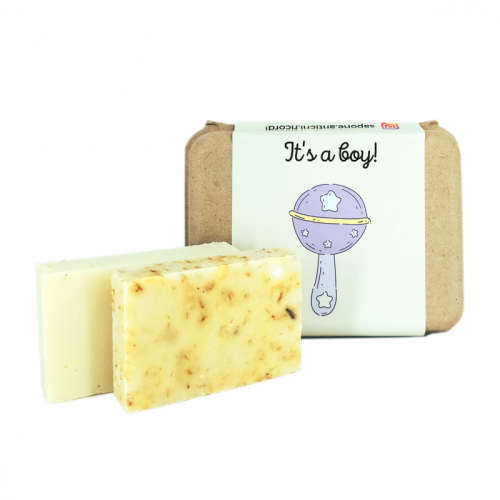 It's a Boy Baby Shower Gift: Handmade Calendula and Marseille Soap Bars