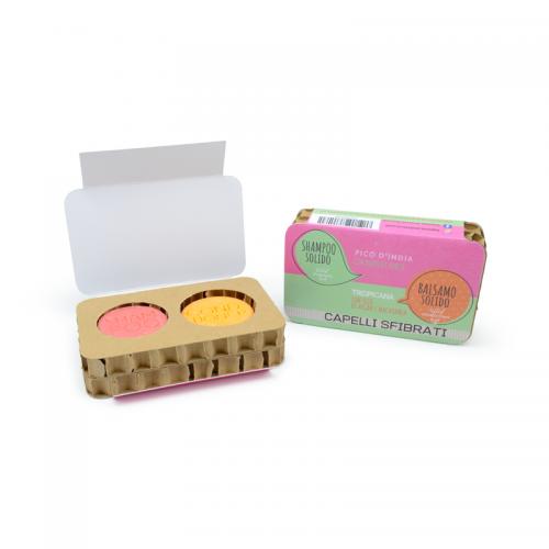 COMBO PACK SHAMPOO E BALSAMO SOLIDI PER CAPELLI SFIBRATI