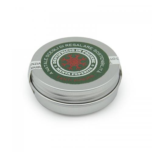 CONFEZIONE NATALIZIA: DENTIFRICIO IN POLVERE ALLA MENTA PIPERITA TRAVEL SIZE - 30ML
