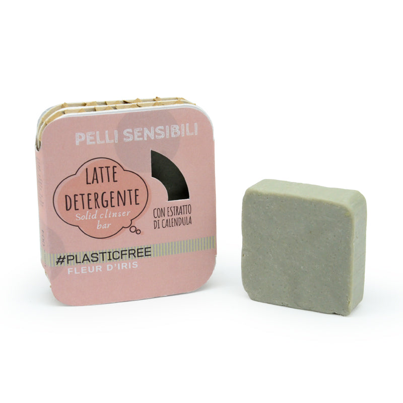 LAIT DÉMAQUILLANT SOLIDE PEAUX SENSIBLES 50 g.