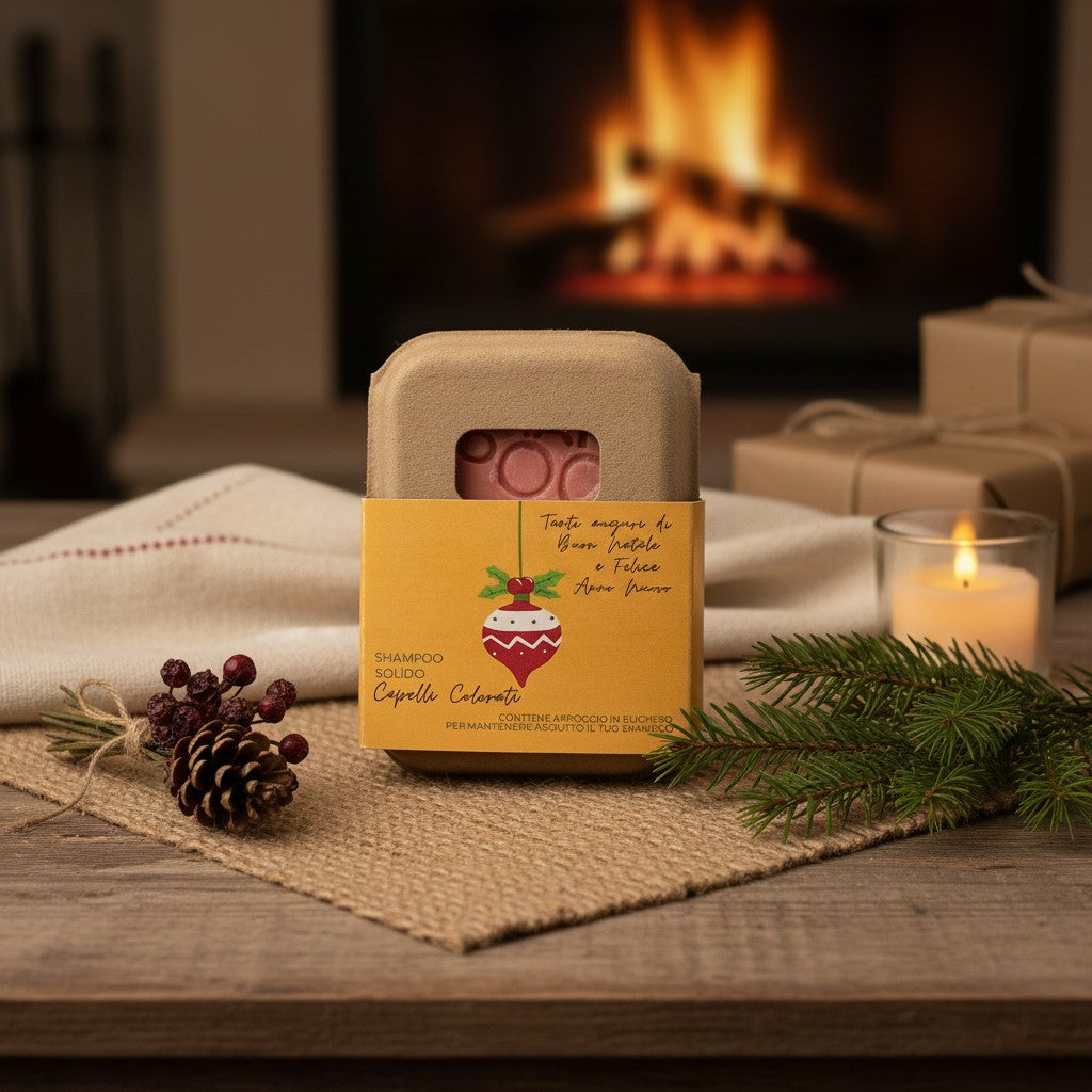 SHAMPOO SOLIDO DI NATALE PER CAPELLI COLORATI ALL' ORCHIDEA NERA