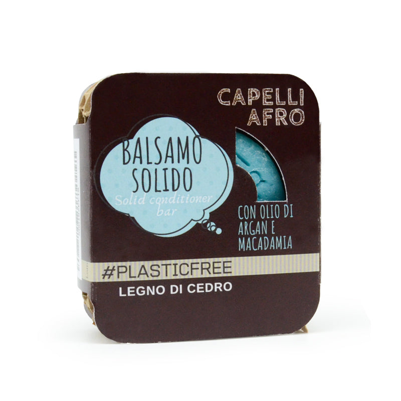 BALSAMO SOLIDO CAPELLI AFRO O RICCI POROSI AL LEGNO DI CEDRO