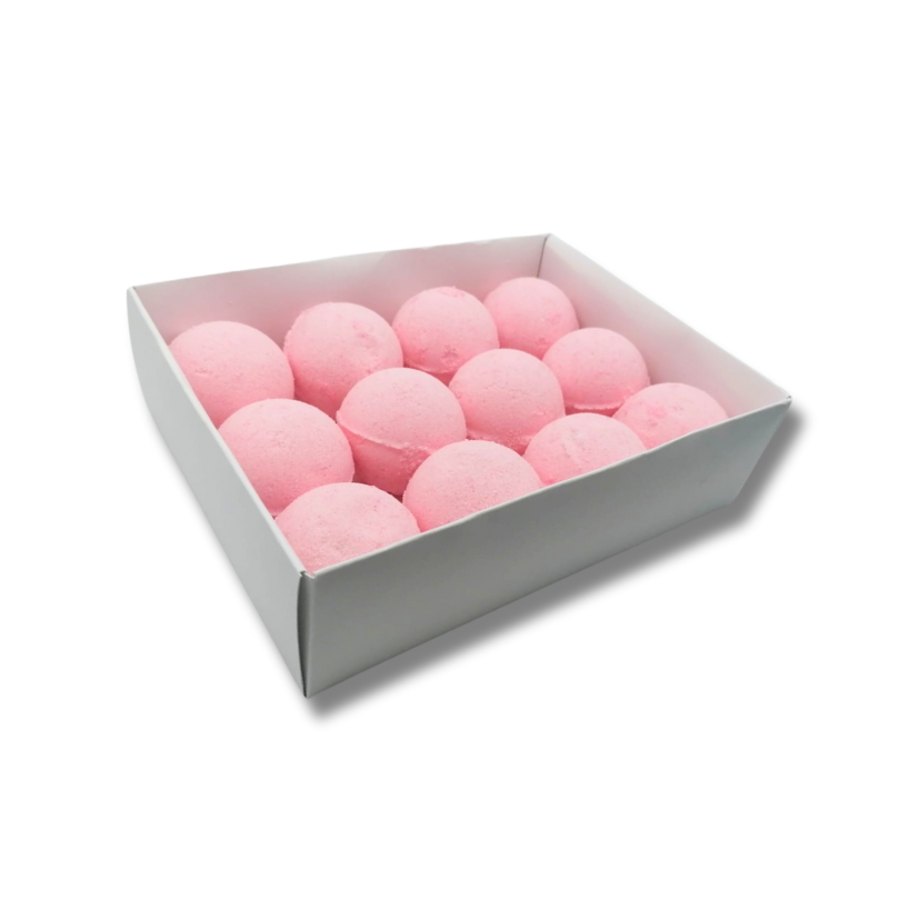 Lot de 12 bombes de bain - Raisin Fraise