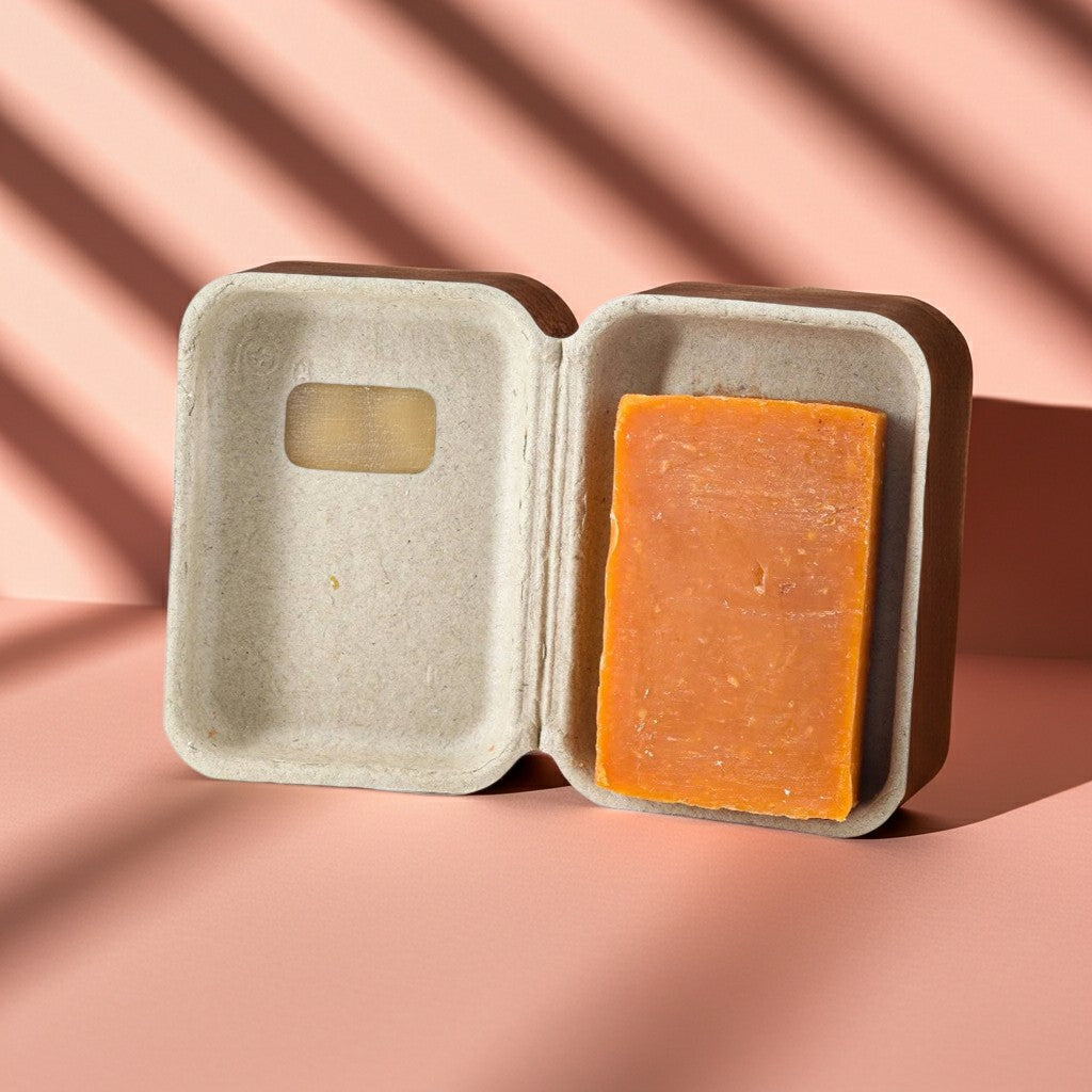 Emballage de savon à la pêche en carton recyclé