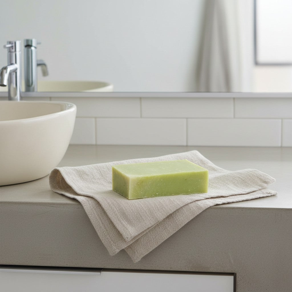 WHITE MUSK SOAP IN RECYCLED CARDBOARD PACKAGING