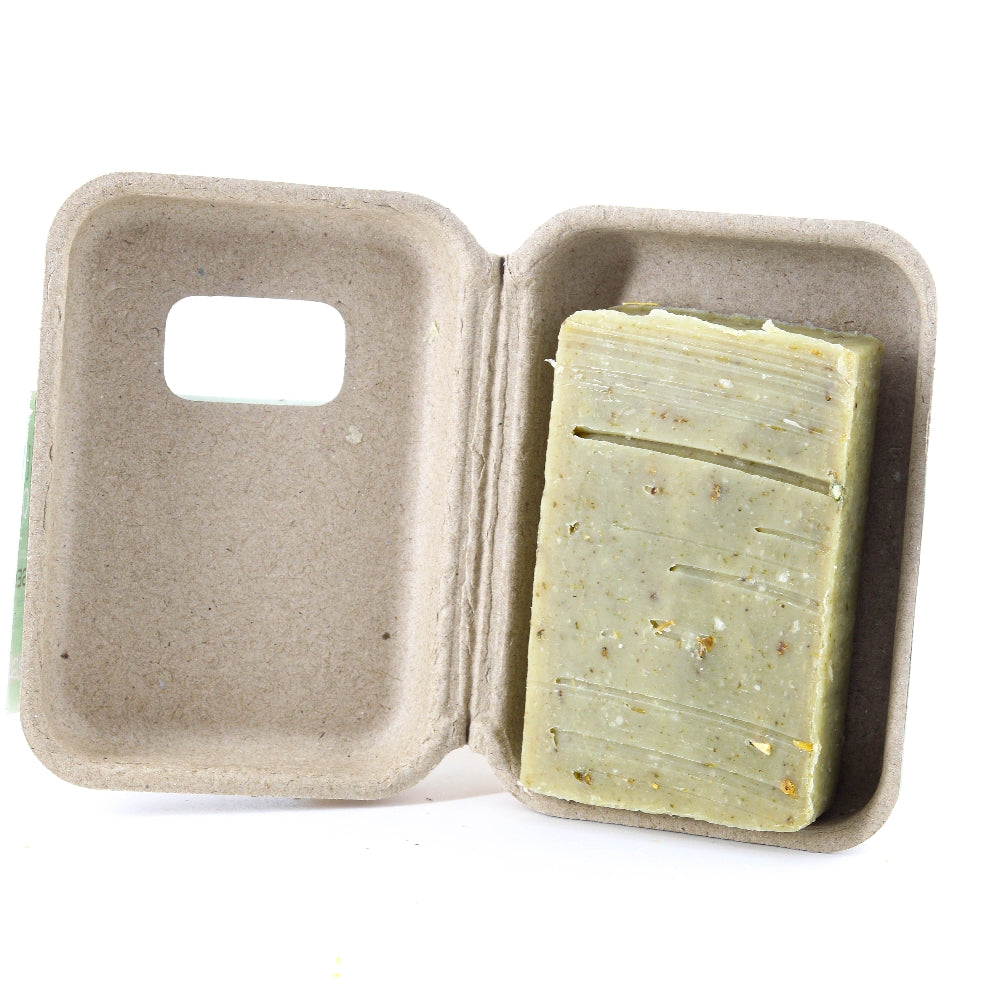 EMBALLAGE DE SAVON À L'ARBRE À THÉ EN CARTON RECYCLÉ