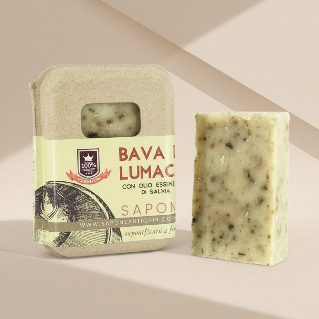 SAVON À LA BAVE D'ESCARGOT EMBALLAGE EN CARTON RECYCLÉ
