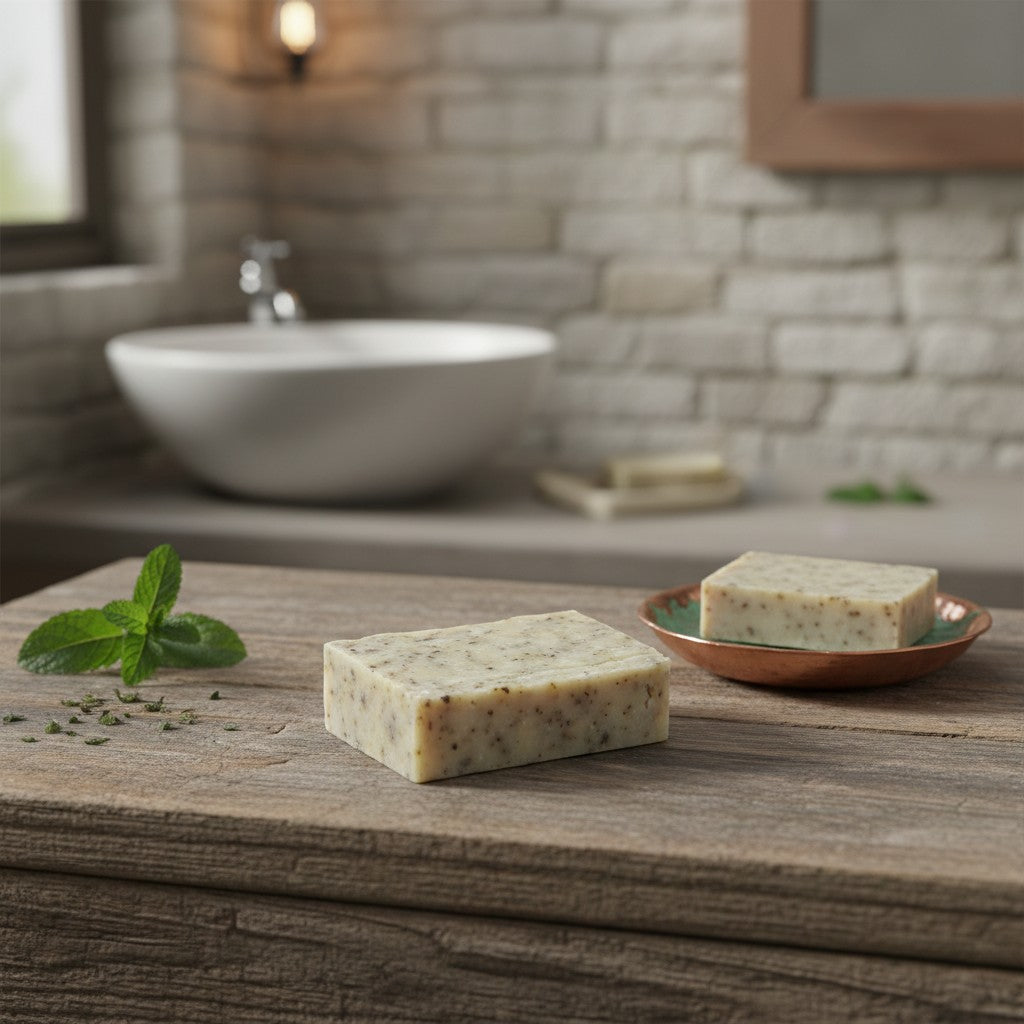 IDEA REGALO PASQUA SAPONE MENTA PIPERITA IN CARTONE RICICLATO