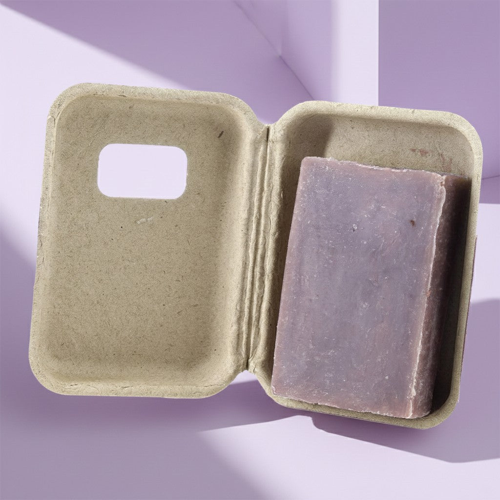 VIOLET SOAP PACKAGING IN RECYCLED CARDBOARD