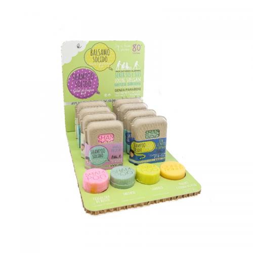 EXPO 4 - VERDE - SHAMPOO E BALSAMO SOLIDI CON BAR SAVER IN SUGHERO