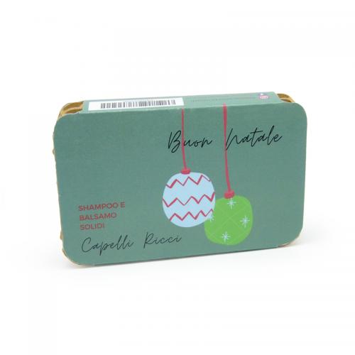CONFEZIONE NATALIZIA SHAMPOO SOLIDO CAPELLI RICCI + BALSAMO SOLIDO CAPELLI RICCI