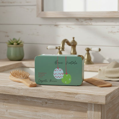 CONFEZIONE NATALIZIA SHAMPOO SOLIDO CAPELLI RICCI + BALSAMO SOLIDO CAPELLI RICCI