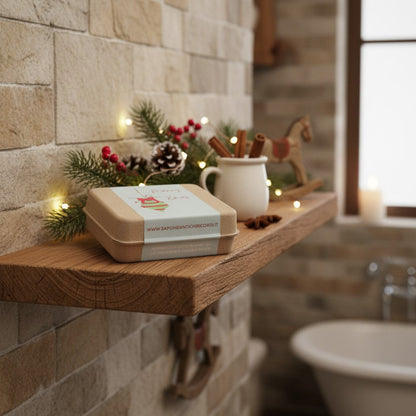 VALENTINE'S DAY GIFT SET: BLACK TEA AND BERGAMOT SOLID SHAMPOO + ORANGE &amp; CINNAMON ARTISAN SOAP