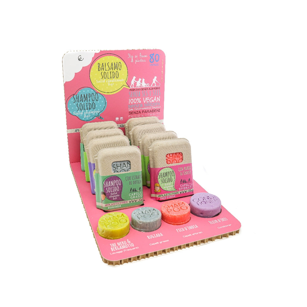EXPO 2 - FUCSIA - SHAMPOO E BALSAMO SOLIDI CON BAR SAVER IN SUGHERO