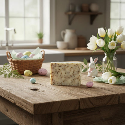 IDEA REGALO PASQUA  SAPONE MENTA PIPERITA IN CARTONE RICICLATO