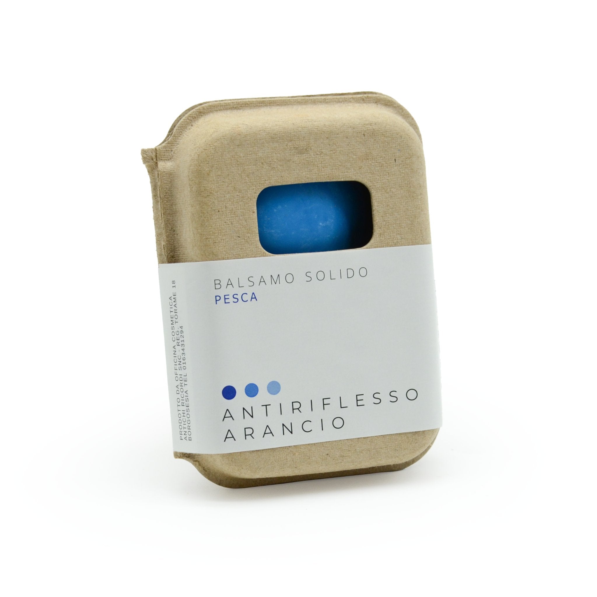 Après-shampooing solide anti-orange et pêche avec protection en liège