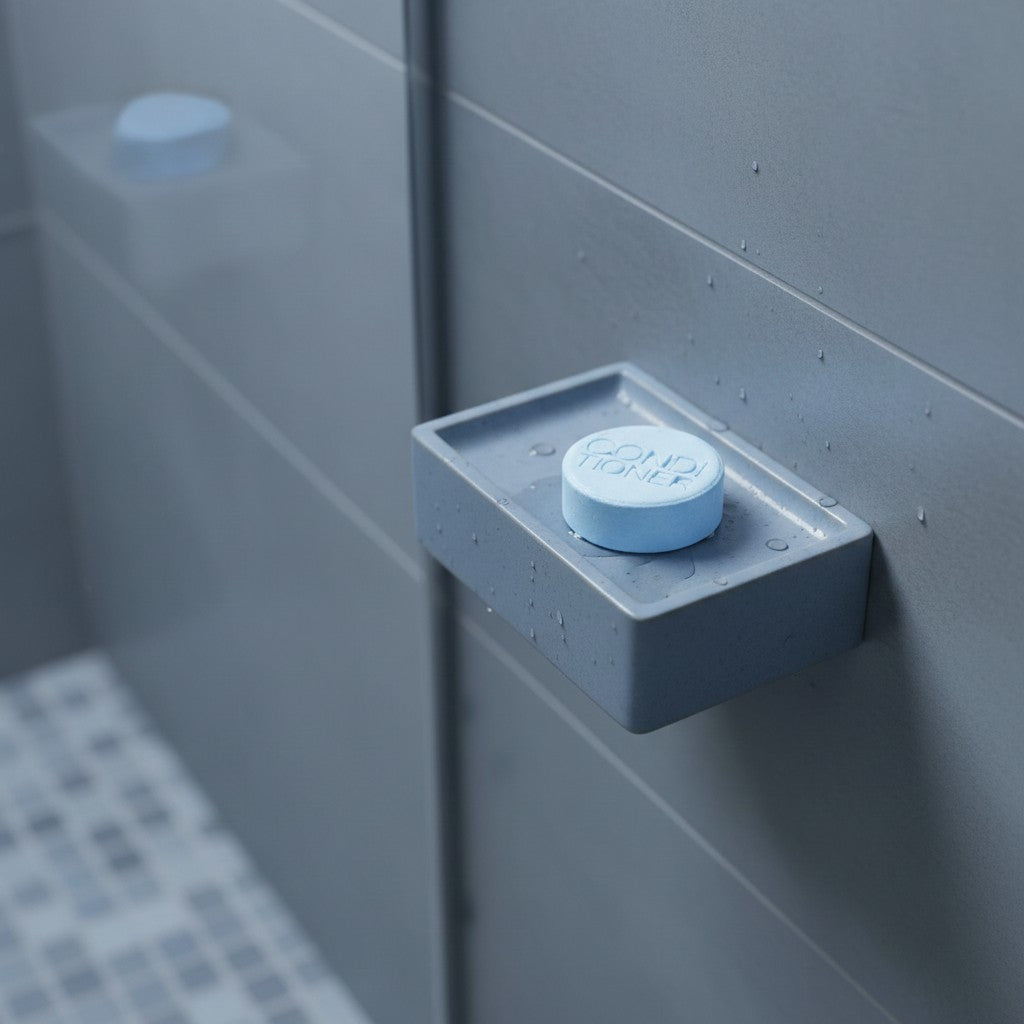 APRÈS-SHAMPOING SOLIDE POUR LAVAGES FRÉQUENTS AVEC TALC ET LIÈGE BAR SAVER