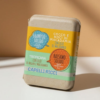 Pack Combo Shampoing et Après-shampoing Solides pour Cheveux Bouclés