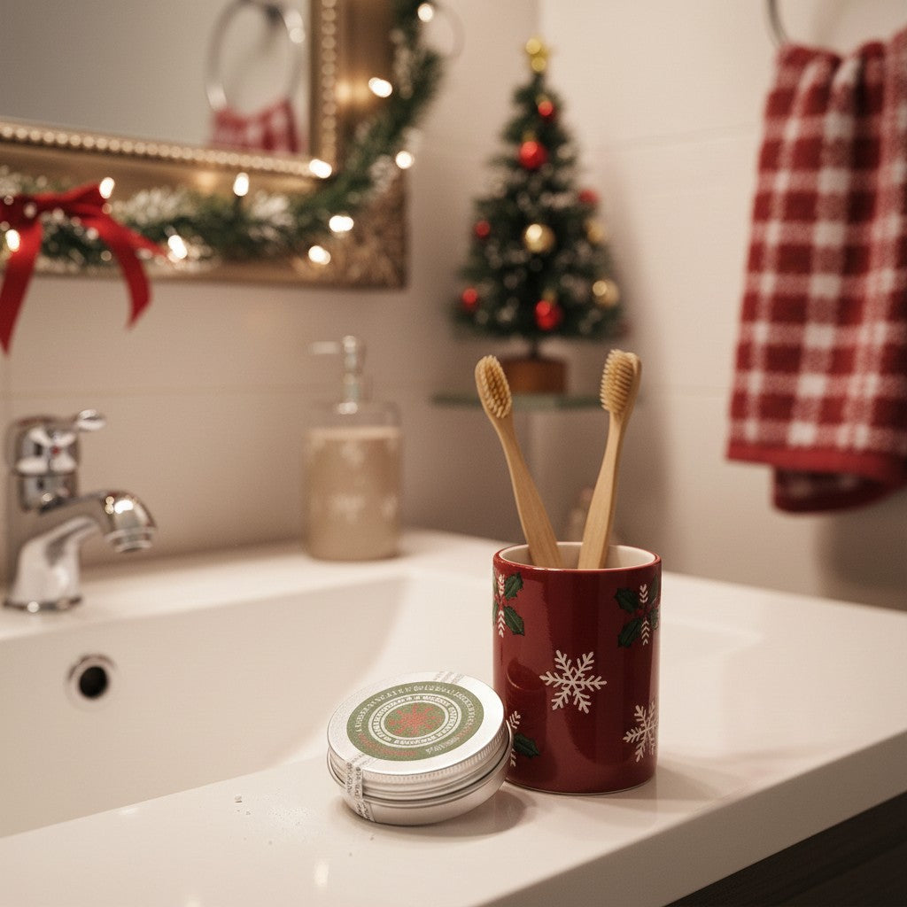 CONFEZIONE NATALIZIA: DENTIFRICIO IN POLVERE ALLA MENTA PIPERITA TRAVEL SIZE - 30ML