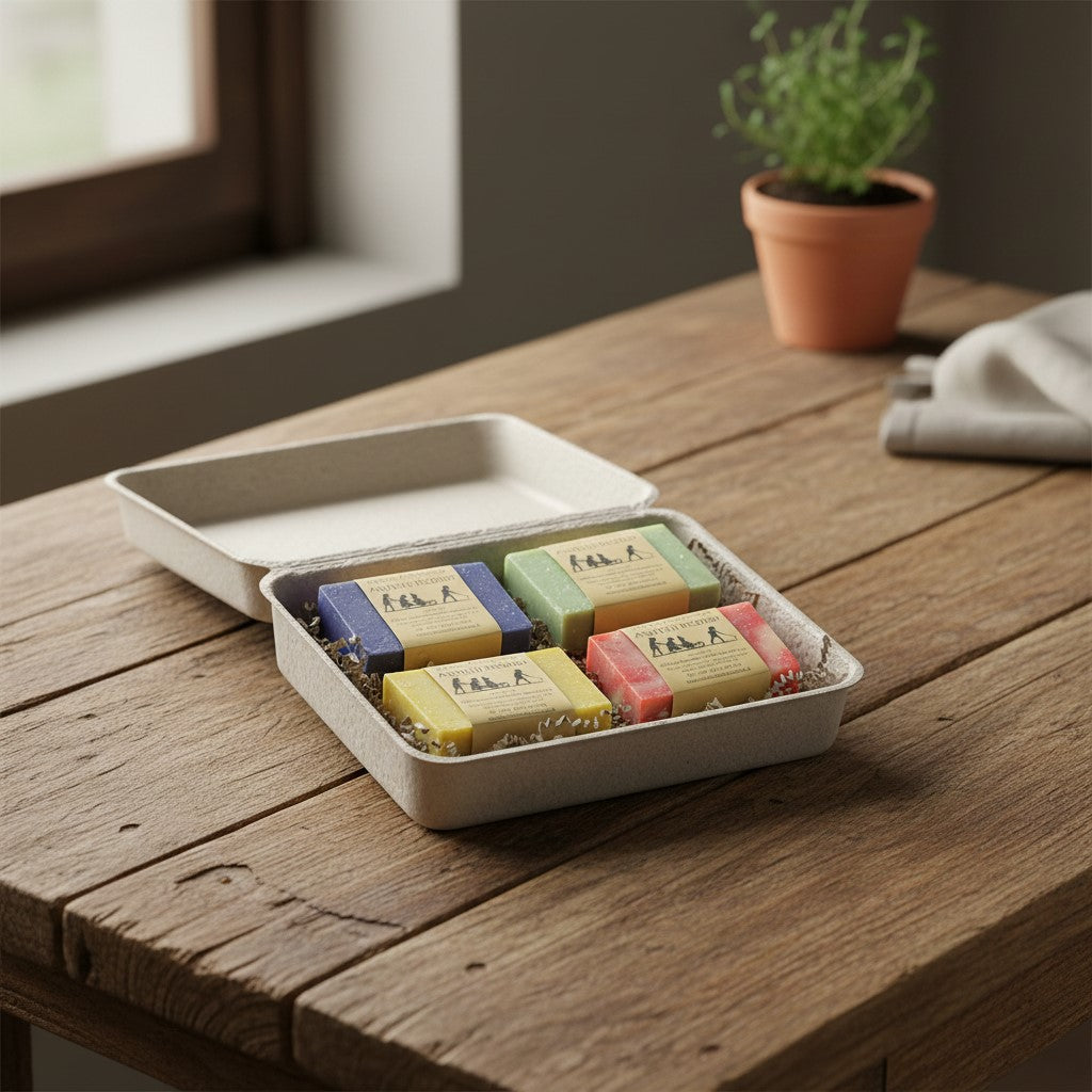 PACK SAVON DE NOËL : MÉLISSE, VANILLE, TALC, MUSC BLANC