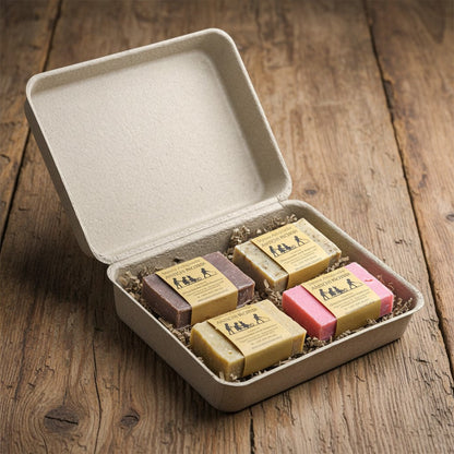 CONFEZIONE SAPONETTE NATALIZIE LAVANDA, FIOR DI LOTO, VIOLETTA, MIRRA