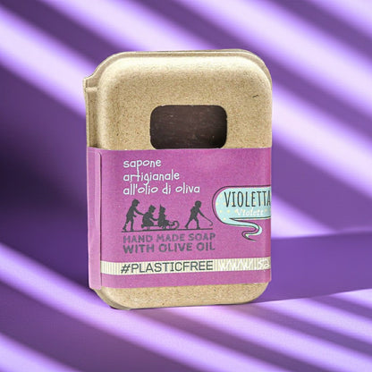 VIOLET SOAP PACKAGING IN RECYCLED CARDBOARD