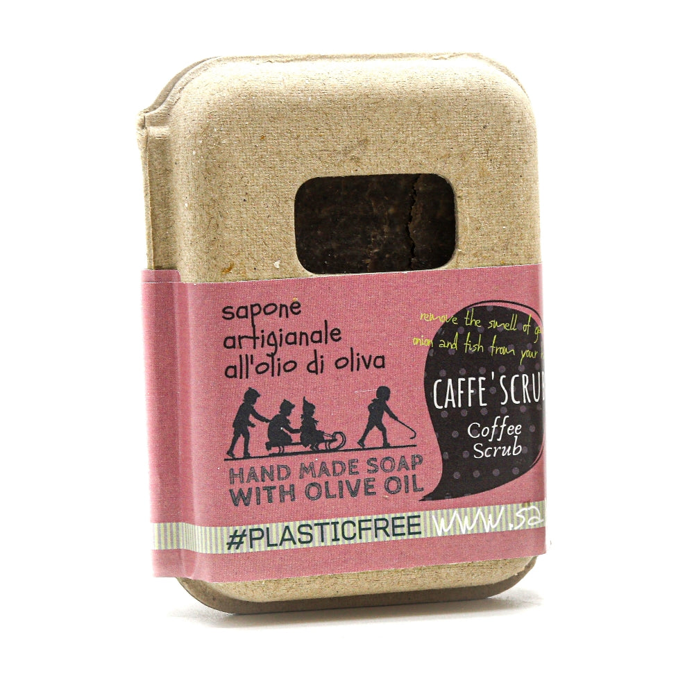 COFFEE SOAP SCRUB PACKAGING IN RECYCLED CARDBOARD