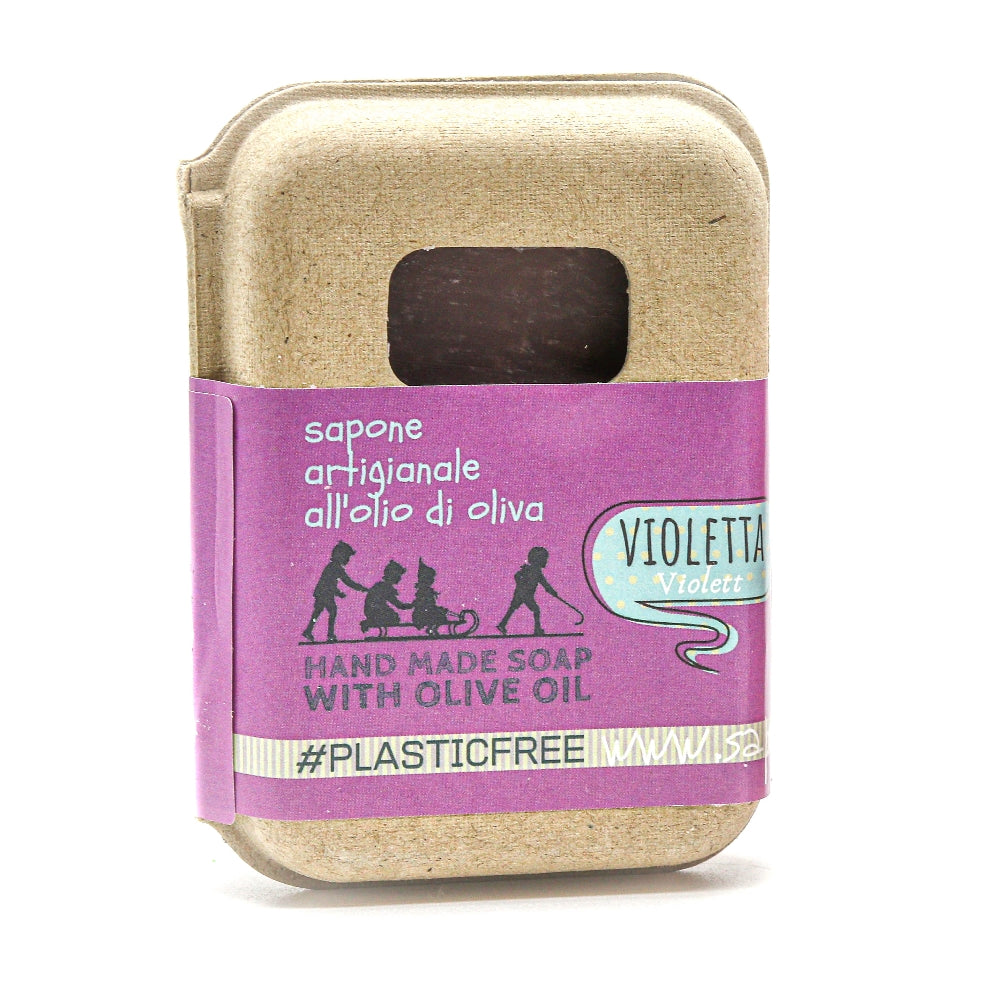 VIOLET SOAP PACKAGING IN RECYCLED CARDBOARD