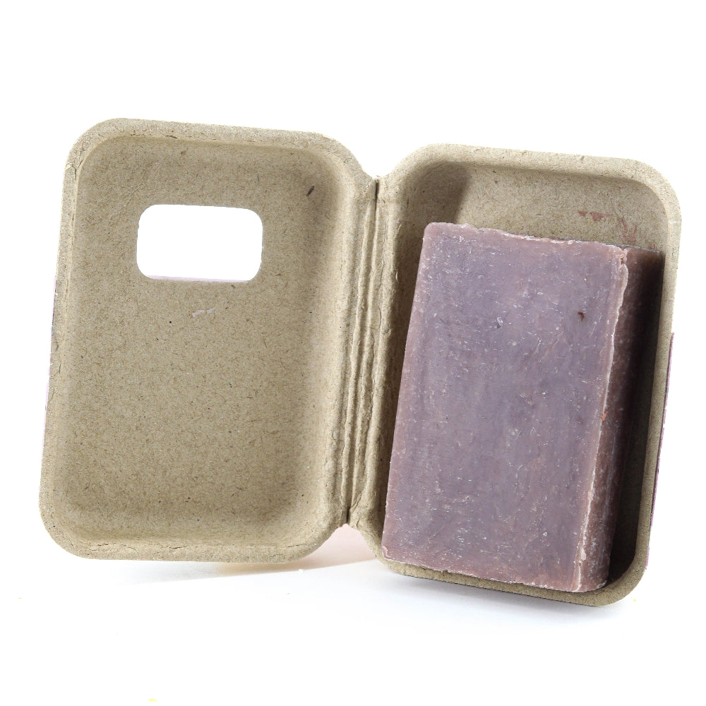 VIOLET SOAP PACKAGING IN RECYCLED CARDBOARD