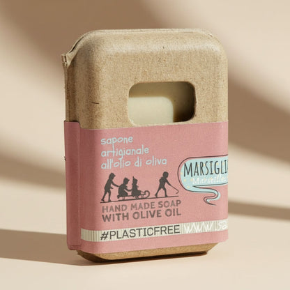 SAPONE 100% OLIO DI OLIVA MARSIGLIA PACKAGING IN CARTONE RICICLATO 100 GR
