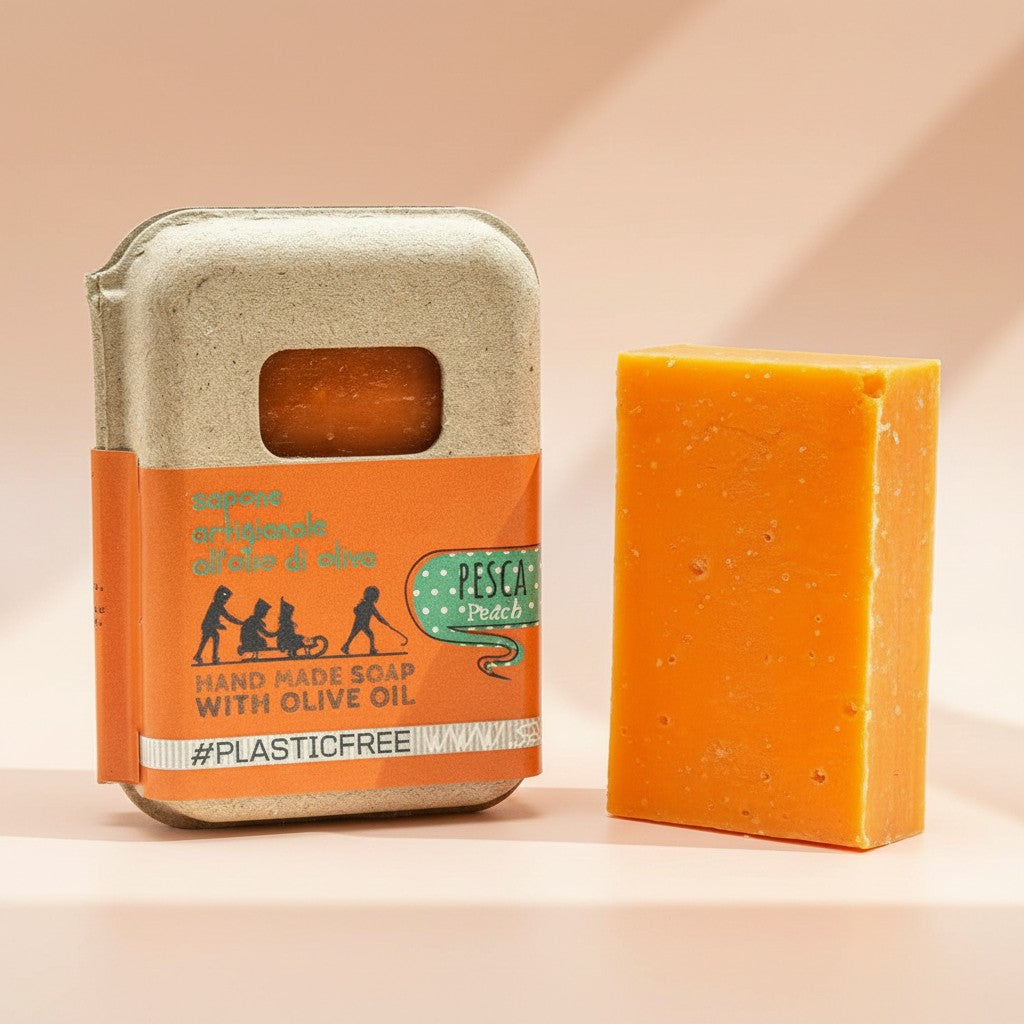 Emballage de savon à la pêche en carton recyclé