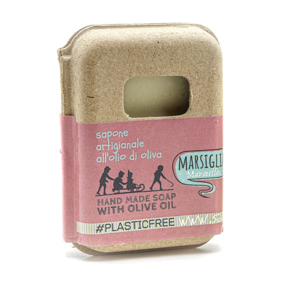 SAVON DE MARSEILLE 100% HUILE D'OLIVE EMBALLAGE CARTON RECYCLÉ 100 GR