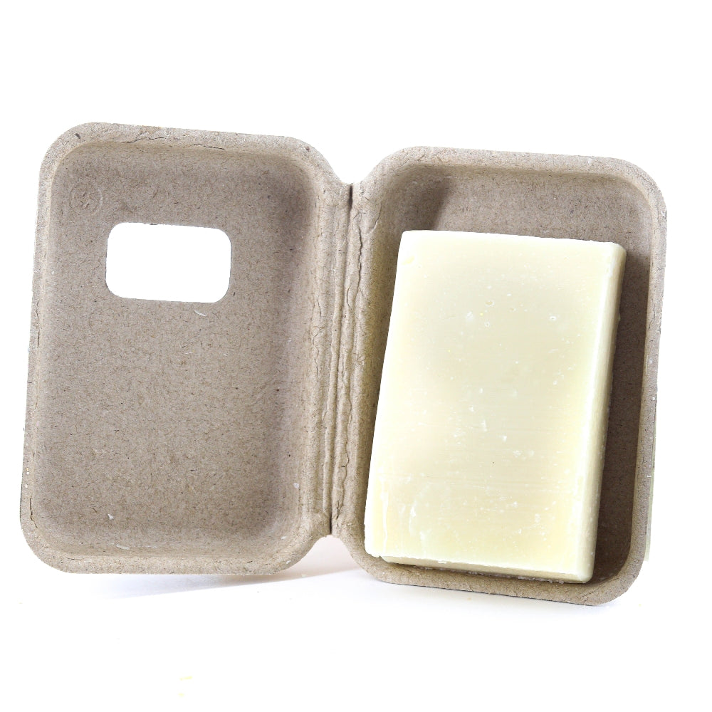SAVON AU PATCHOULI ET AU BEURRE DE KARITÉ EMBALLAGE EN CARTON RECYCLÉ