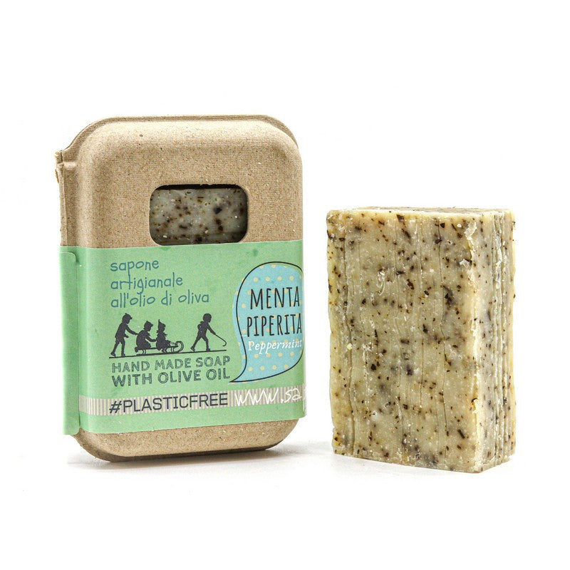 EMBALLAGE DE SAVON À LA MENTHE POIVRÉE EN CARTON RECYCLÉ