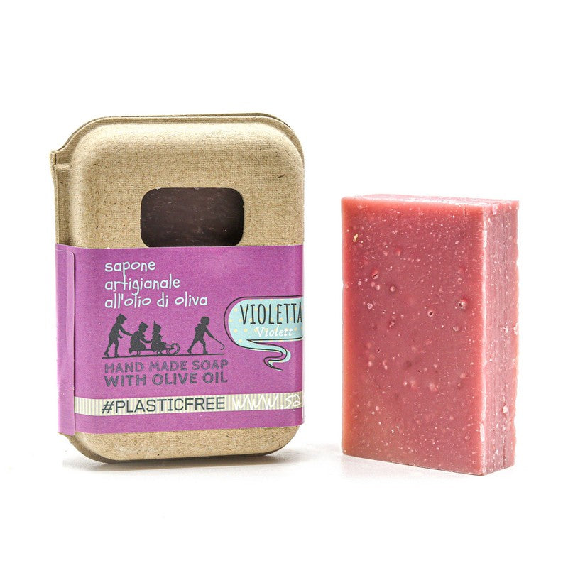 VIOLET SOAP PACKAGING IN RECYCLED CARDBOARD