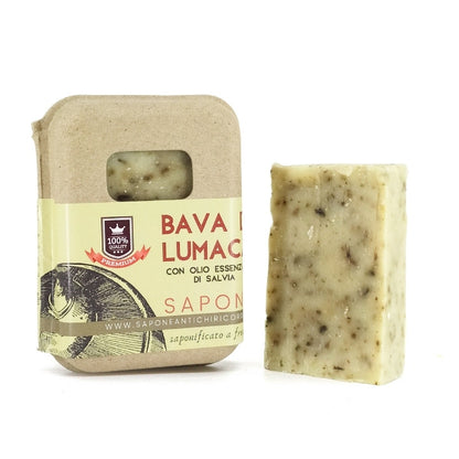 SAVON À LA BAVE D'ESCARGOT EMBALLAGE EN CARTON RECYCLÉ