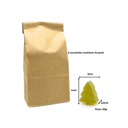 15 BLACK TEA AND BERGAMOT SOAPS – SMALL PINE AND STAR SHAPES
