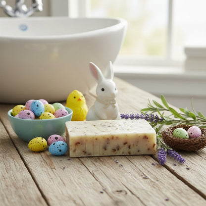 IDÉE CADEAU DE PÂQUES : SAVON À LA LAVANDE EN CARTON RECYCLÉ