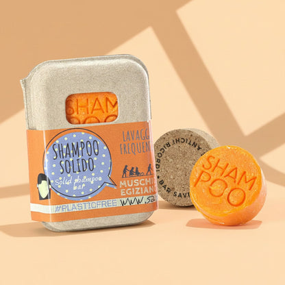 Shampoing solide pour lavages fréquents au musc égyptien et liège