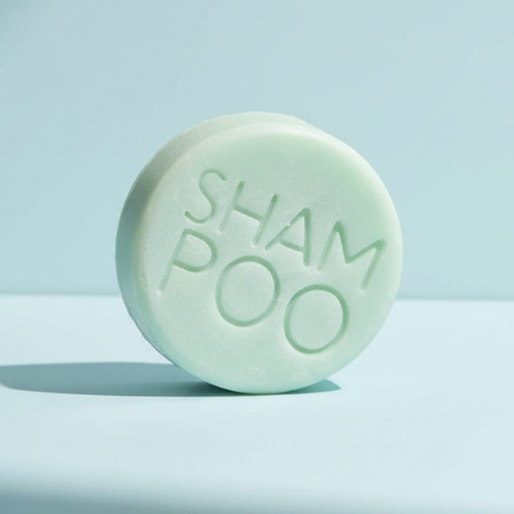 Shampoing solide pour cheveux lisses à la fleur de coton et bouchon en liège