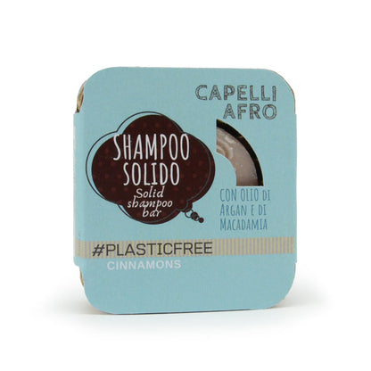 SHAMPOO SOLIDO CAPELLI AFRO O RICCI POROSI ALLA CANNELLA